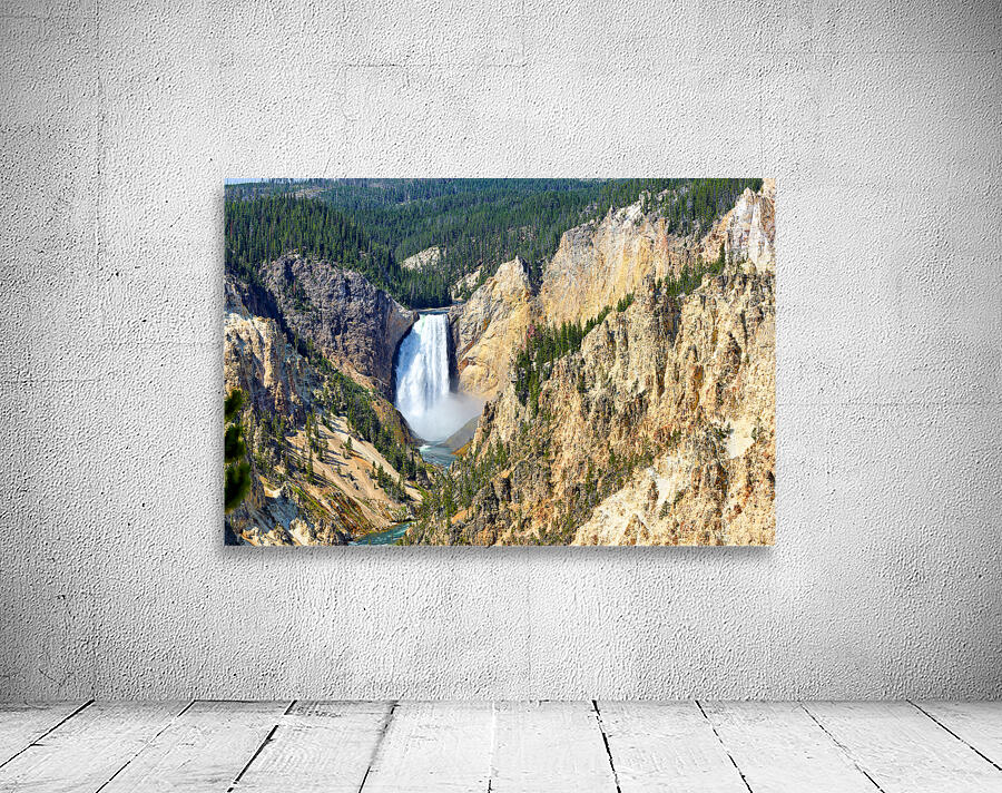 Grand Canyon of Yellowstone: waterfall and cliffs Wall Preview