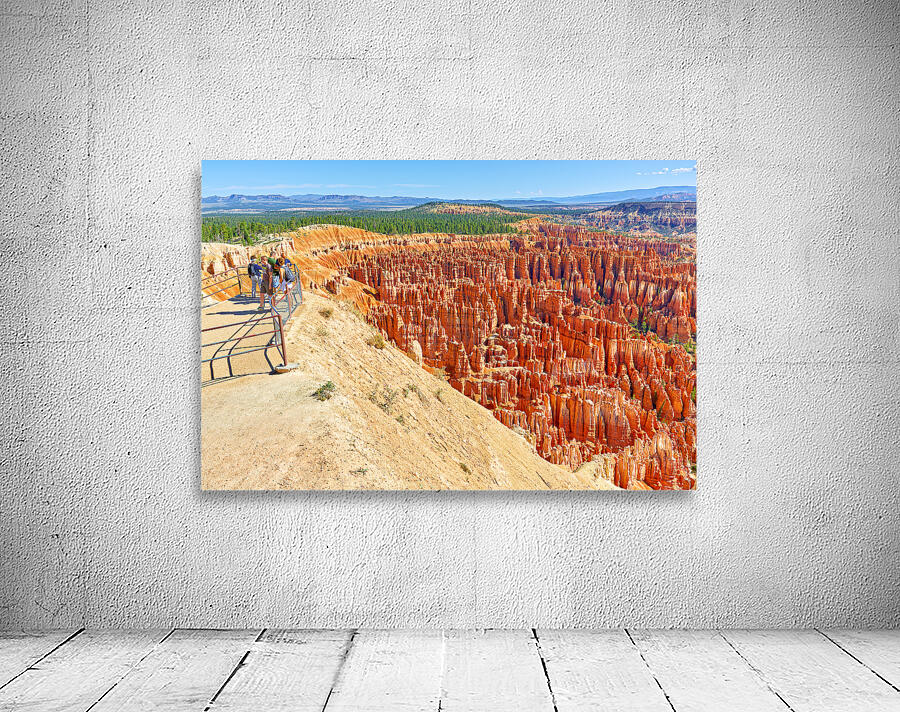 Visitors enjoy the view at Bryce Canyons Inspiration Point Wall Preview