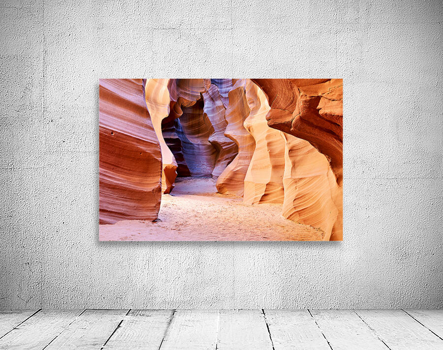 Explore Antelope Slot Canyon in Utah during daylight hours Wall Preview