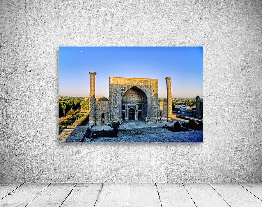 Historic building in Khiva during sunset in Uzbekistan Wall Preview