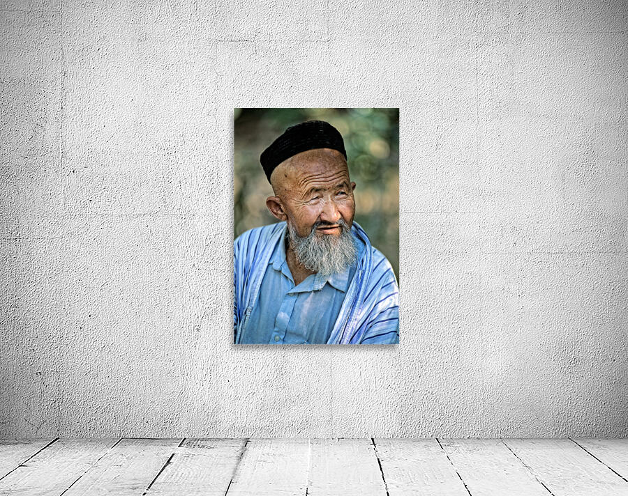 Elderly man with a beard in Bukhara Uzbekistan Wall Preview