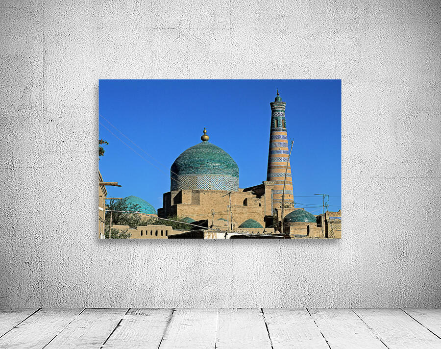 Khiva towers and domes show vibrant architecture in Uzbekistan Wall Preview