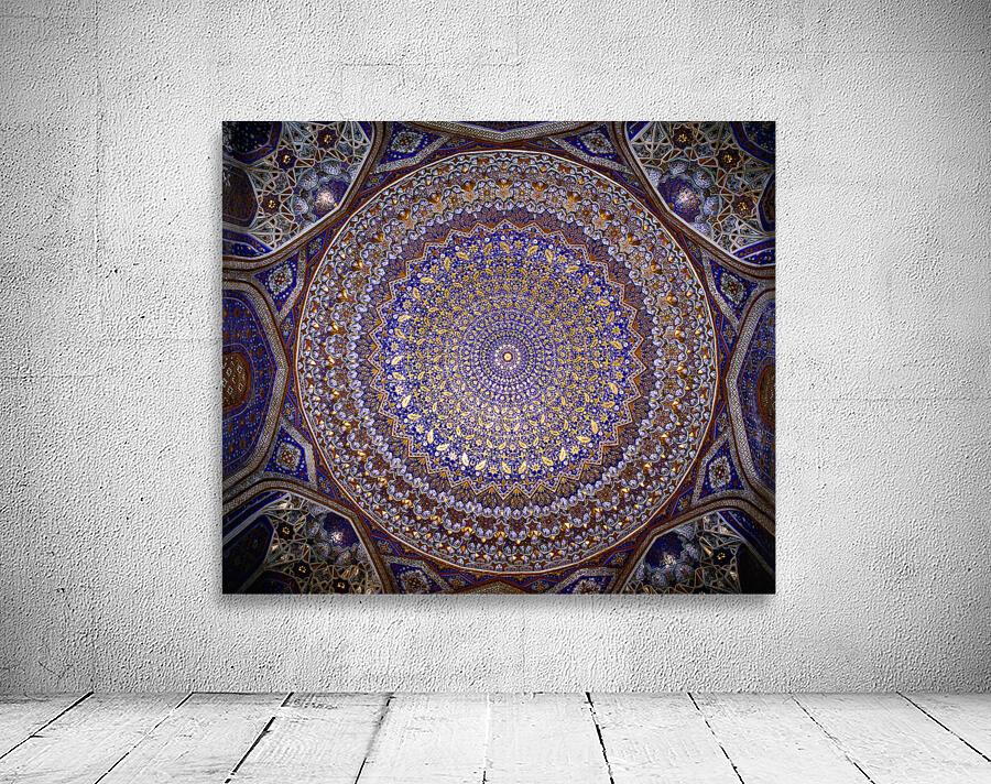 Ceiling design in a Samarkand building Uzbekistan Wall Room Mockup