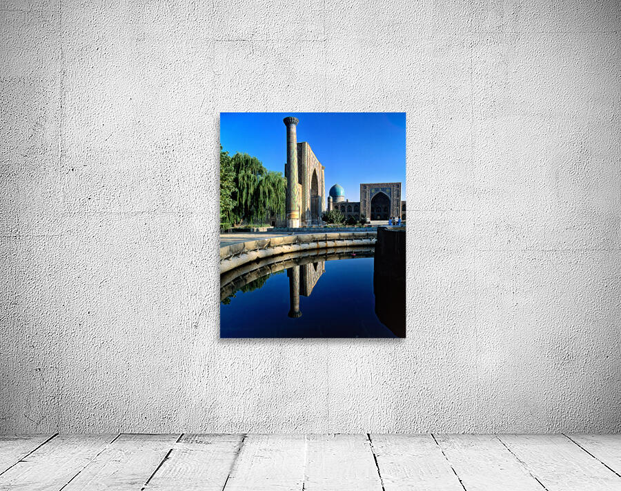 Samarkand reflects on a calm day in Uzbekistan Wall Preview