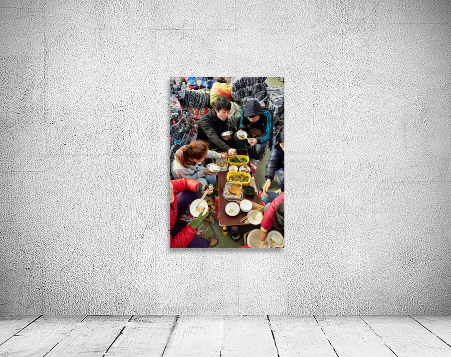 Lunch gathering with friends in Hanoi Vietnam Wall Preview