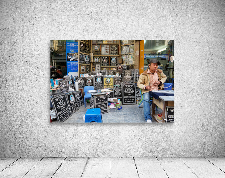 Crafting stone tablets in Hanoi Vietnam Wall Preview