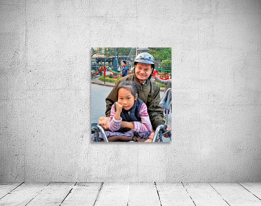 Grandfather and granddaughter share a moment in Hanoi Wall Preview