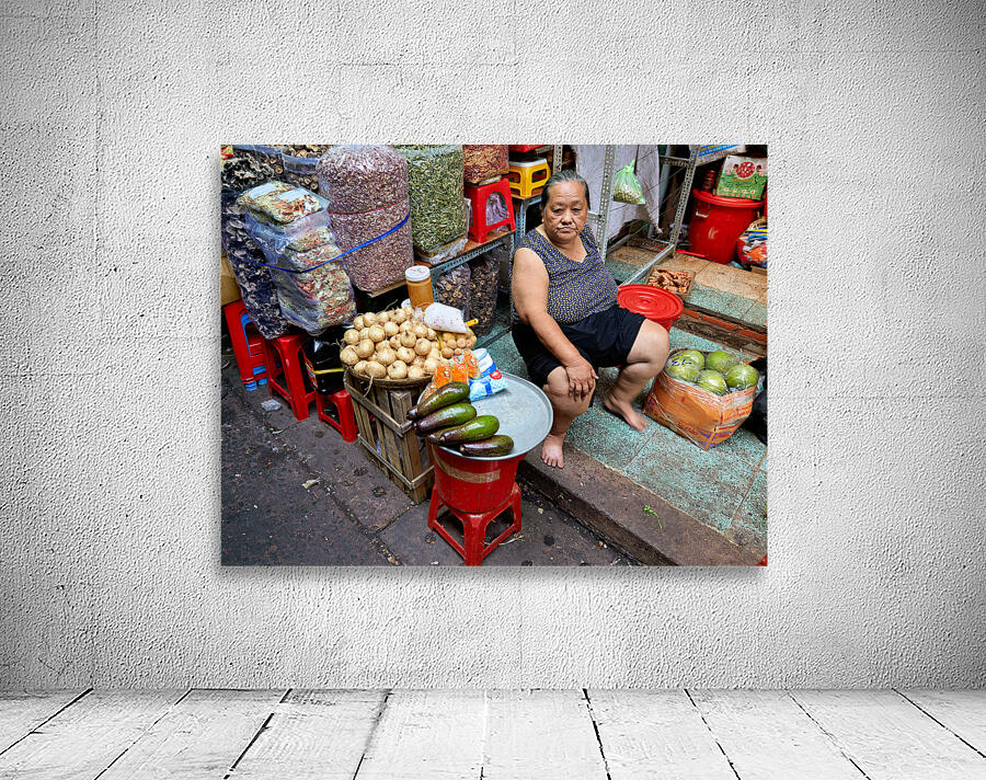 Fruit vendor sells fresh produce in Ho Chi Minh City Wall Preview