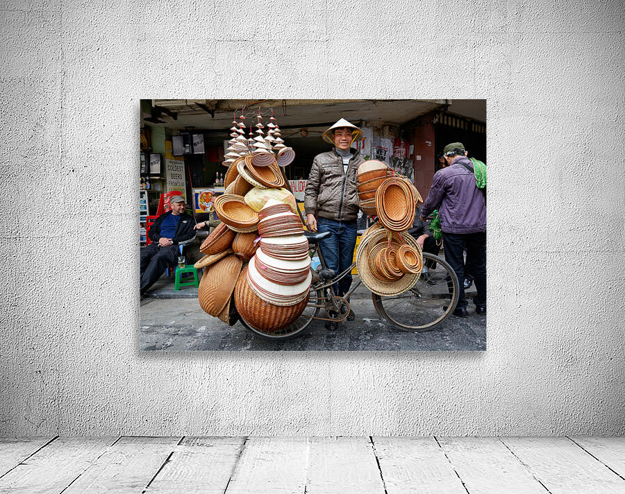 Craftsman sells handmade baskets in Ho Chi Minh City Wall Preview