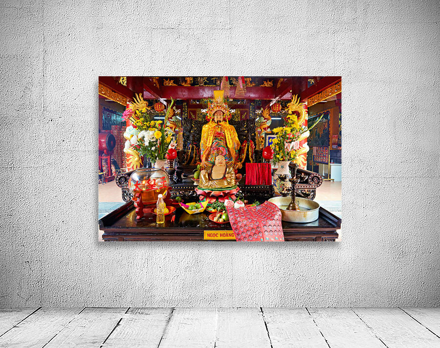 Visit to a Buddhist temple in Ho Chi Minh City Vietnam Wall Preview