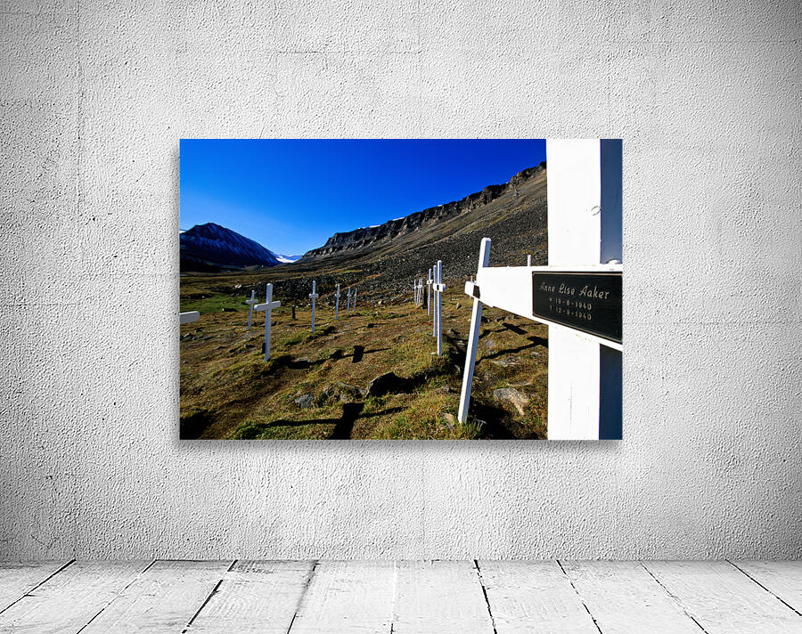 Memorial site in Longyearbyen Svalbard Archipelago Norway Wall Preview