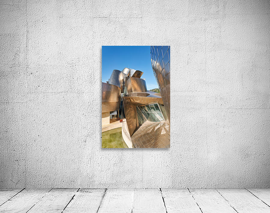 Guggenheim Museum in Bilbao Spain shows modern architecture Wall Preview