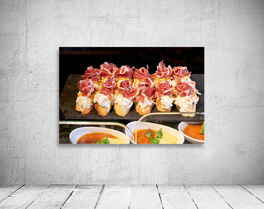 Enjoying pintxos in Bilbao Biscay Spain Wall Preview