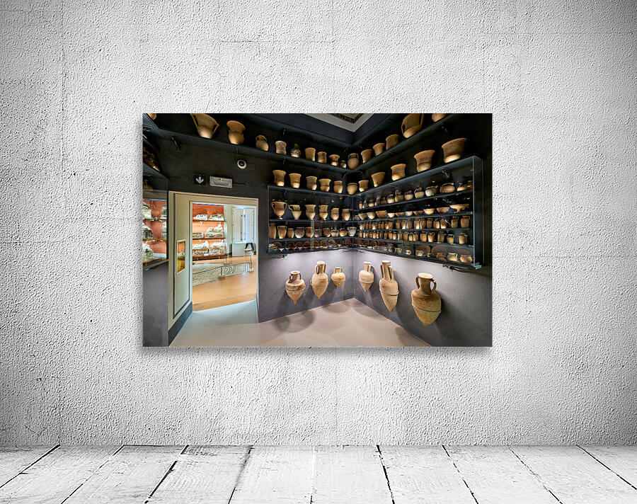 Cinerary urns in Guarnacci Museum of Etruscan artifacts Wall Preview