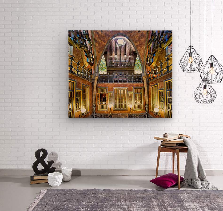 Palau Guell showcases Gaudis design in Barcelona Spain Wood Print 1