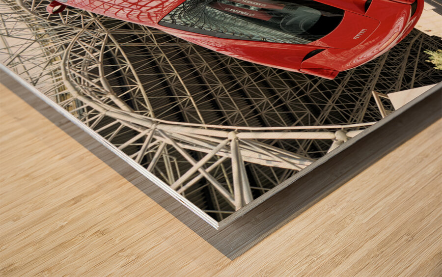 ABU DHABI. Ferrari World Amusement Park Wood print