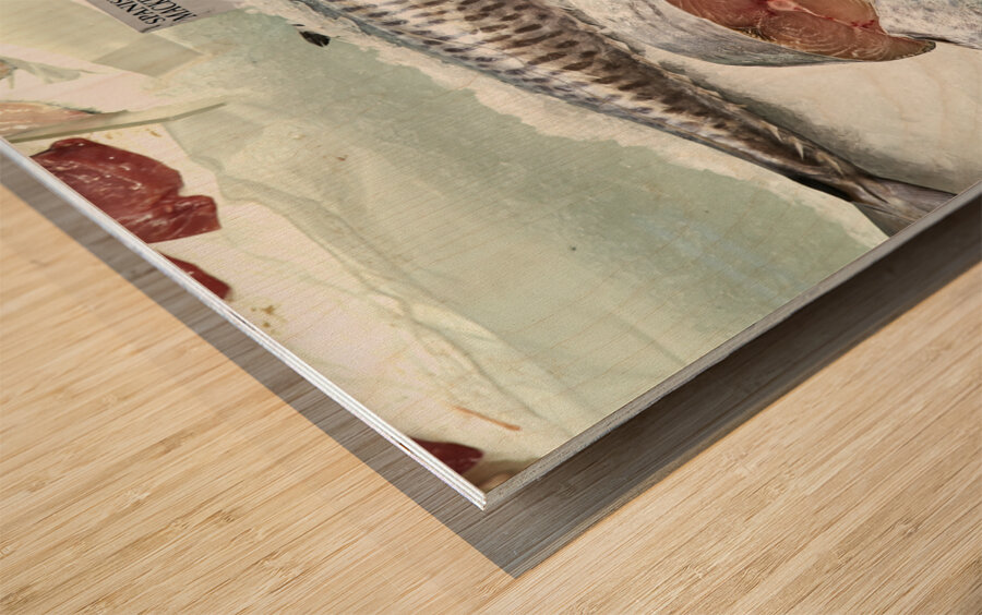 Sydney. New South Wales. Australia. The Fish Market. Fresh mackerel Wood print