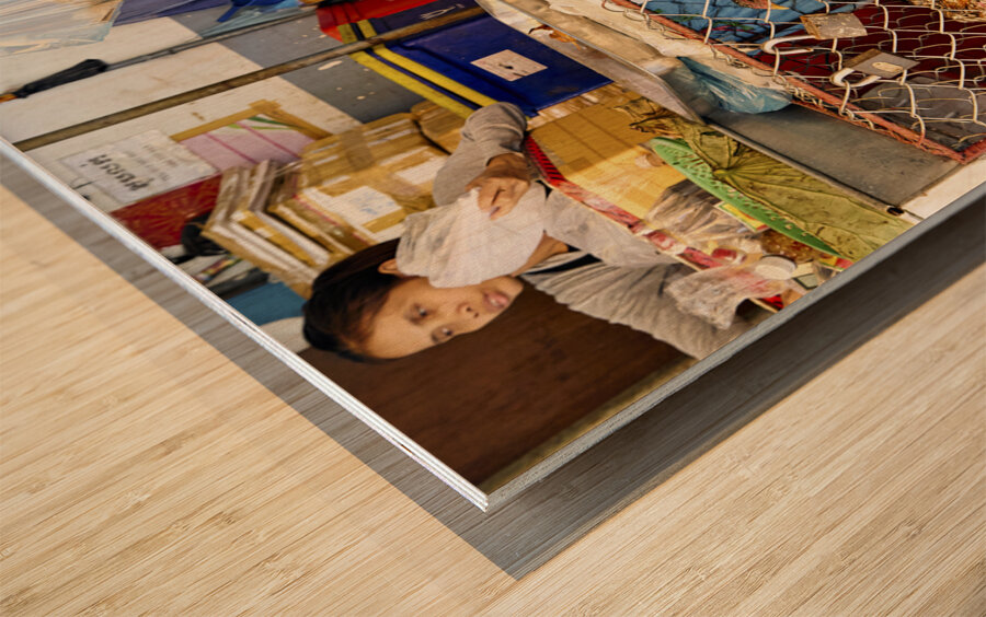 Central Market Psah Thom Thmey of Phnom Penh Cambodia Wood print