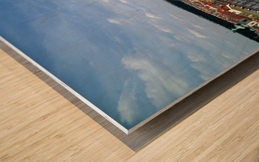 Czech Republic. Prague.  Aerial view of the old town. The church of Our Lady before Tyn Wood print