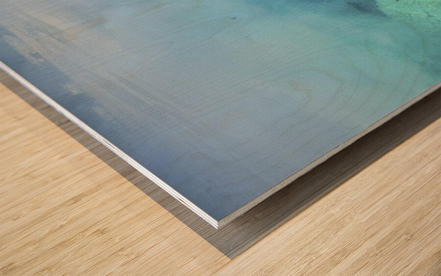 Black Sand Basin. Sapphire Pool at the Yellowstone National Park. Wyoming. USA. Wood print