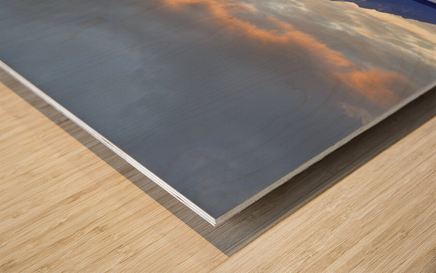 Grand Teton National Park at dusk. Wyoming. United States. Wood print