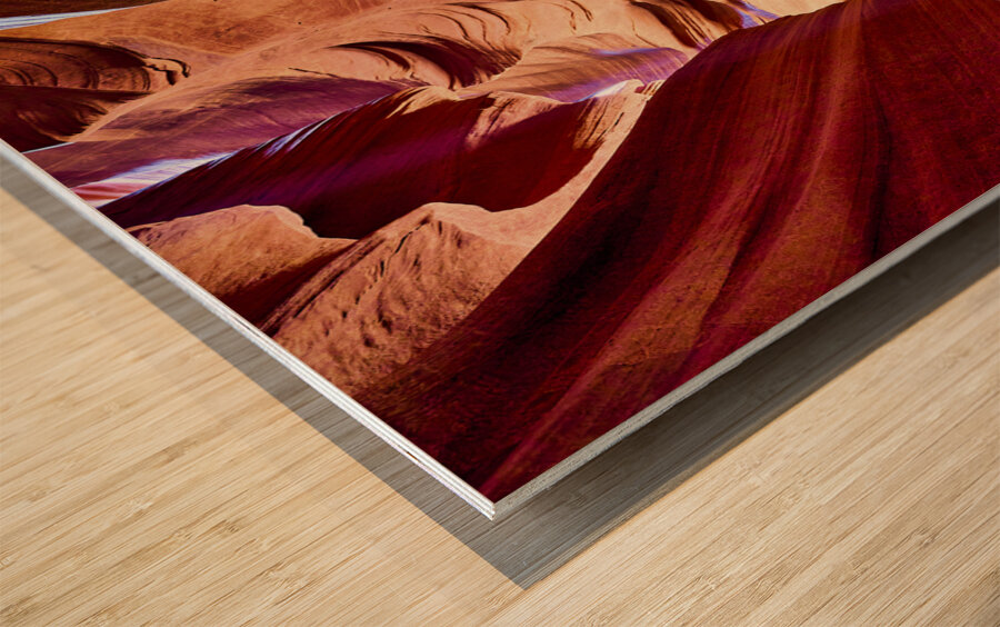 Majestic natural architecture of the Antelope Slot Canyon Navajo Tribal Park Arizona USA Wood print