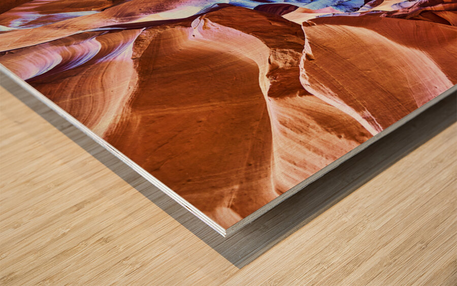 Majestic natural architecture of the Antelope Slot Canyon Navajo Tribal Park Arizona USA Wood print