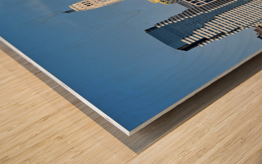 New York. Manhattan skyline. United States. Wood print