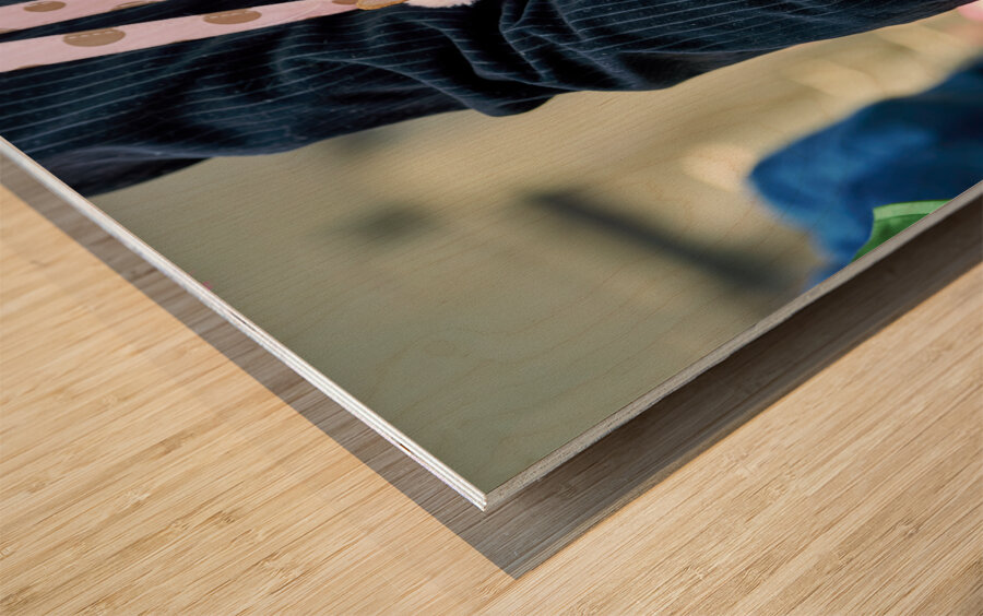 New York. Manhattan. United States. The Easter parade is an American cultural event consisting of a festive strolling procession on Easter Sunday. Wood print