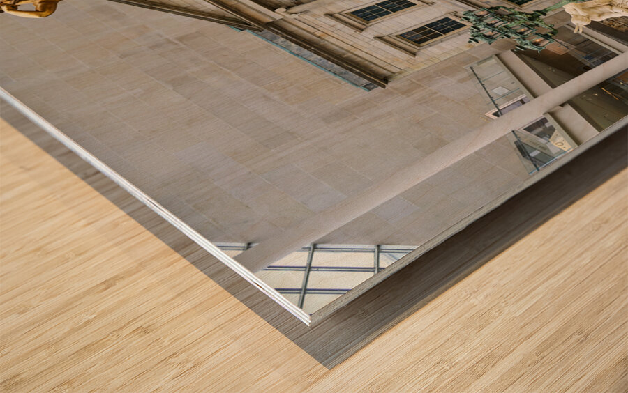 New York. Manhattan. United States. The Metropolitan Museum of Art. Engelhard Court in the American Wing. Diana sculpture Wood print