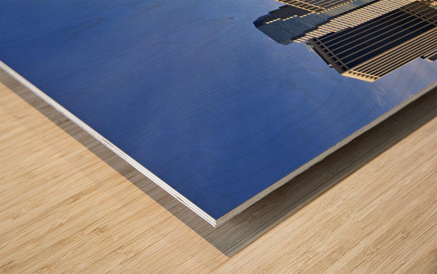 New York. Manhattan skyline. United States. Skyscrapers downtown Wood print