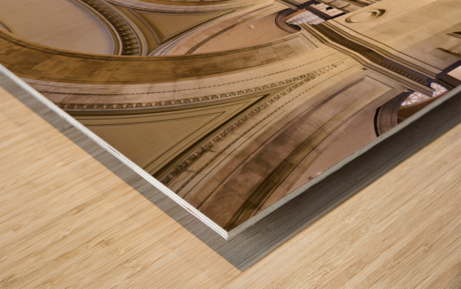 New York. Manhattan. United States. The Metropolitan Museum of Art. The entrance hall Wood print