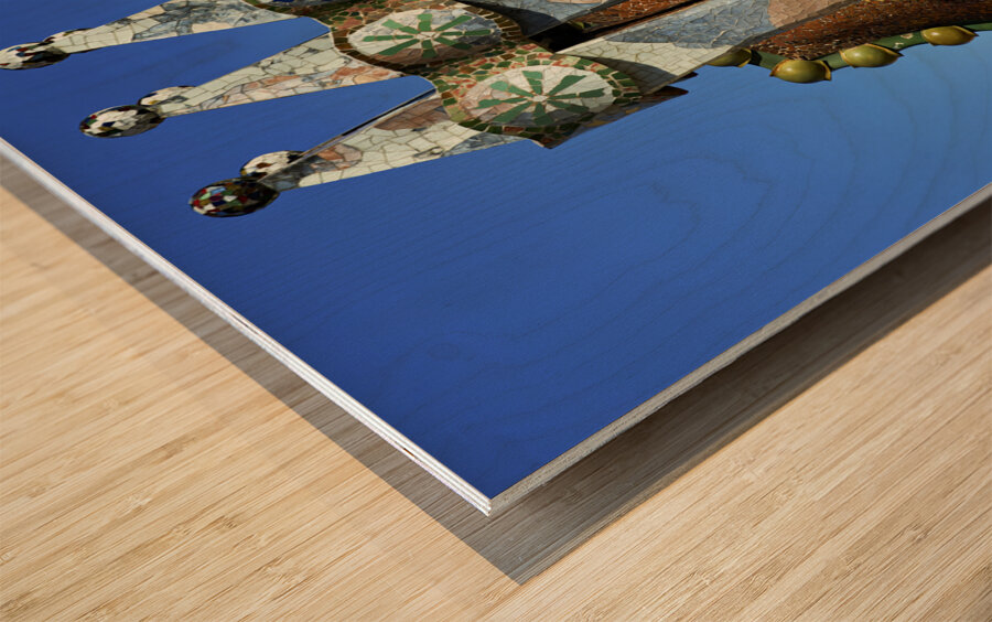 Barcelona. Catalonia. Spain. Casa Batllo is a renowned building located in the center of Barcelona and is one of Antoni Gaudi´s masterpieces Wood print