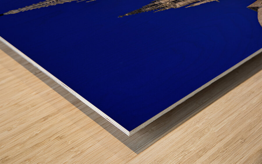 Barcelona. Catalonia. Spain. The Cathedral of the Holy Cross and Saint Eulalia Wood print