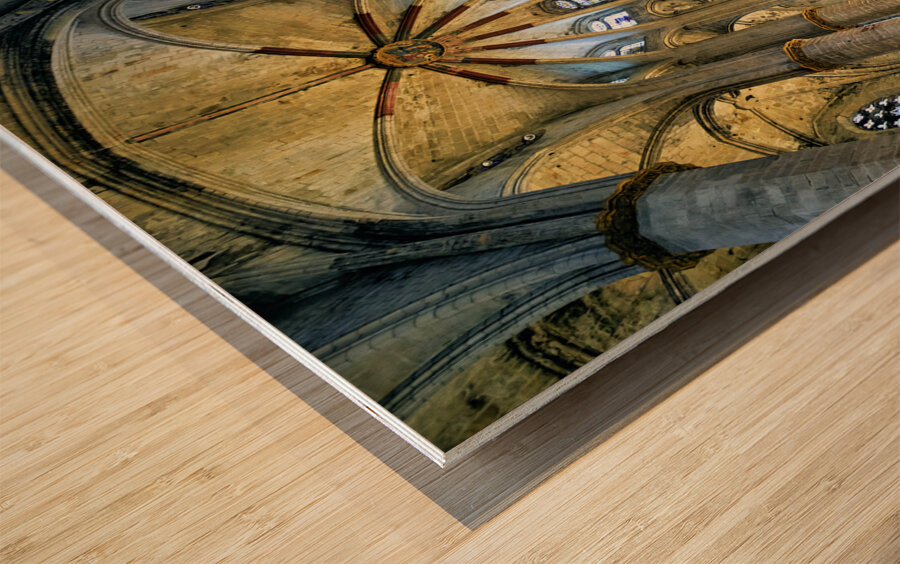 Barcelona. Catalonia. Spain. The church of Santa Maria del Mar Saint Mary of the sea Wood print