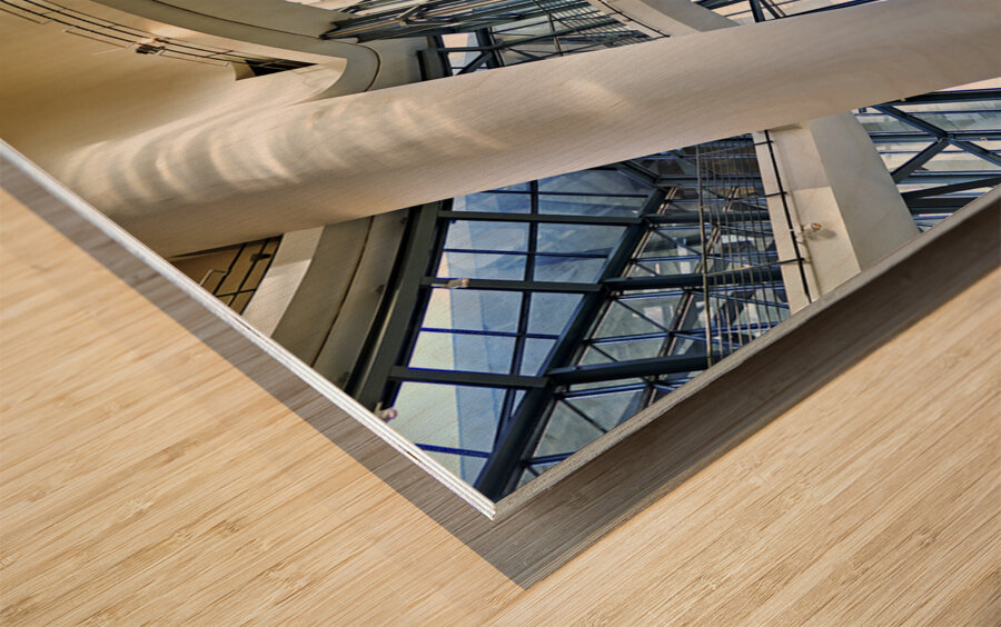 Bilbao Biscay Spain. The interiors of the Guggenheim Museum Wood print