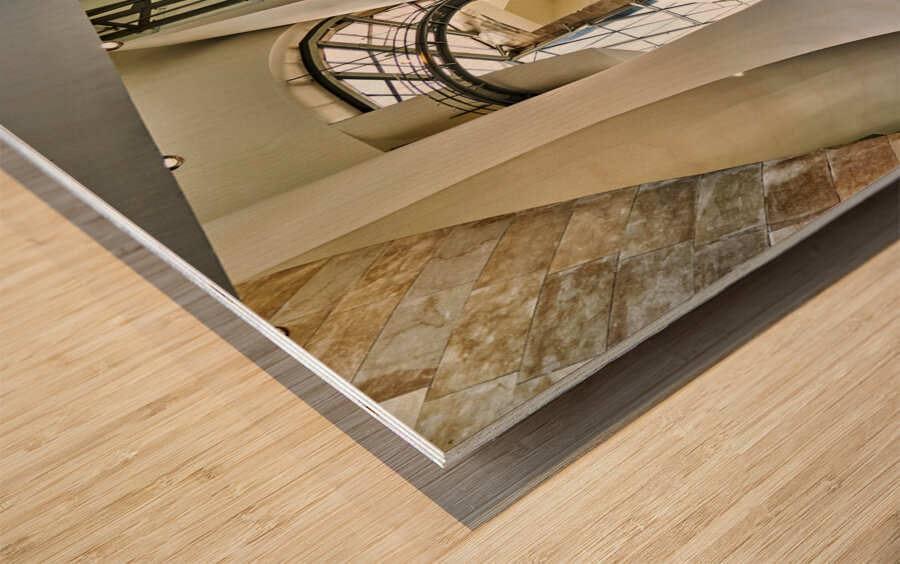 Bilbao Biscay Spain. The interiors of the Guggenheim Museum Wood print