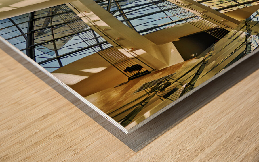 Bilbao Biscay Spain. The interiors of the Guggenheim Museum Wood print