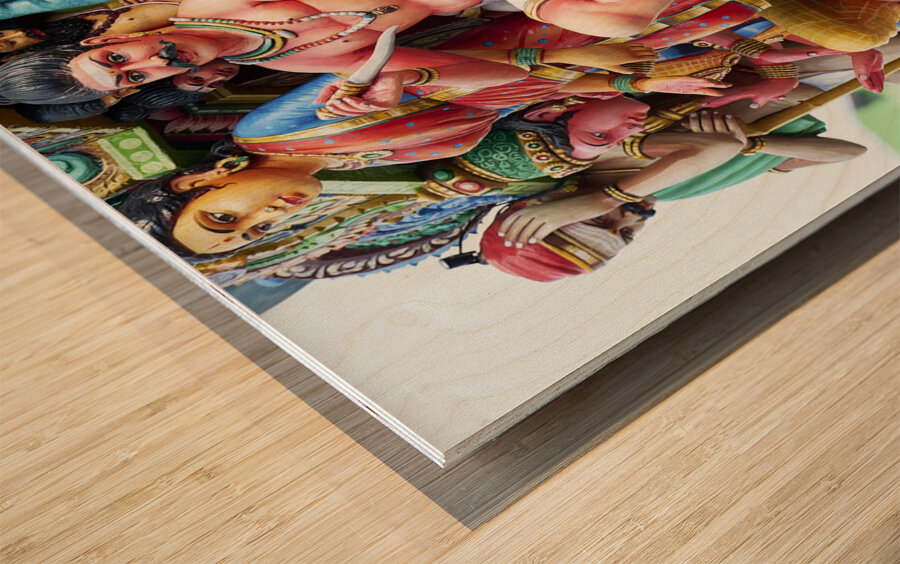 Singapore. Sri Mariamman Temple Wood print