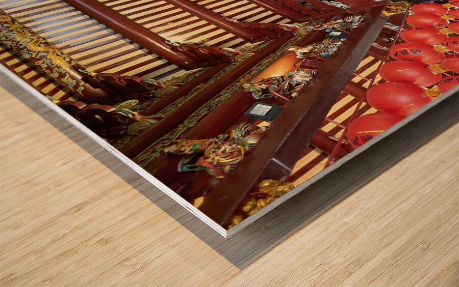 Singapore. Thian Hock Keng Temple Wood print