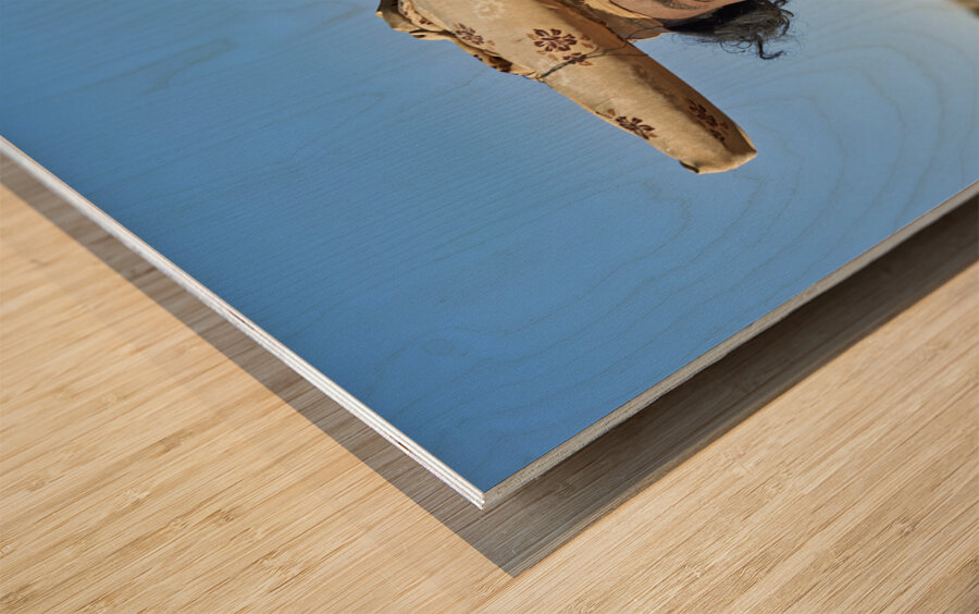 Namibia. Portrait of a woman of Herero Bantu ethnic group Wood print