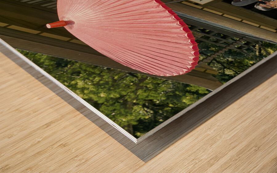 Japan. Tokyo. Traditional wedding ceremony at Meiji Jingu Shinto shrine Wood print