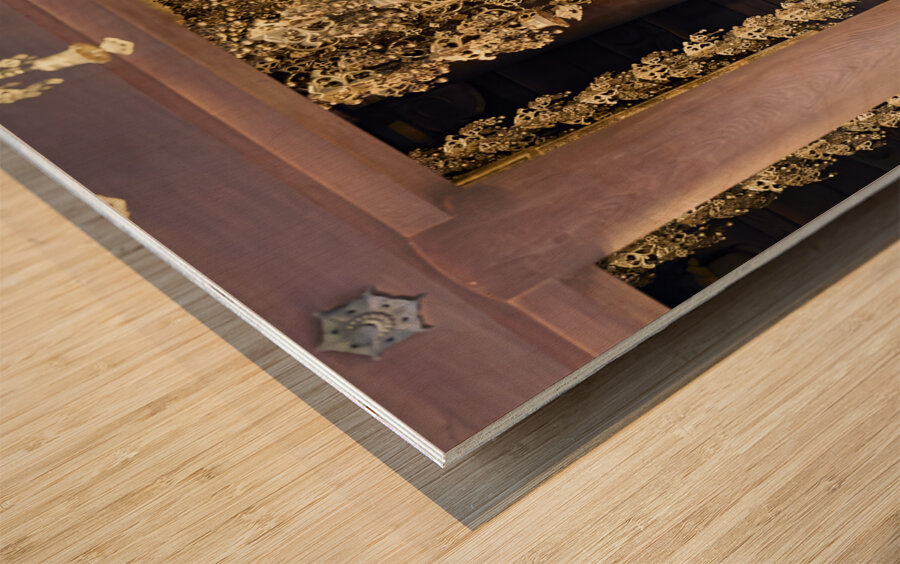 Japan. Kyoto. Buddha statue inside Chion-in temple Wood print