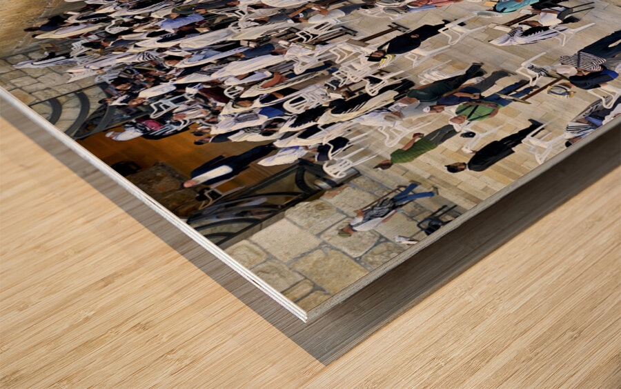 Jerusalem Israel. The western wall wailing wall Wood print