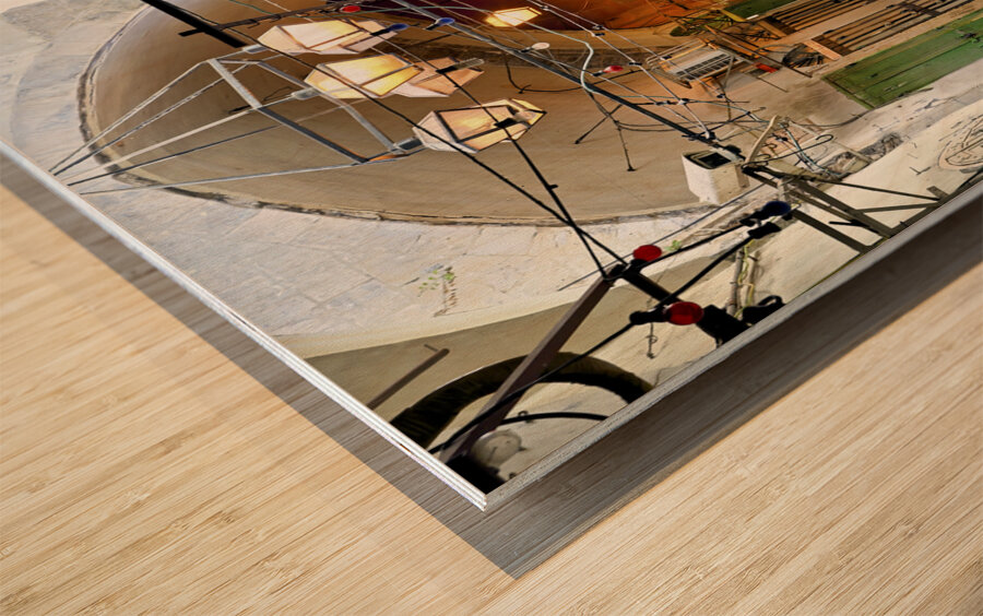 Jerusalem Israel. A cobbled street in the old city Wood print