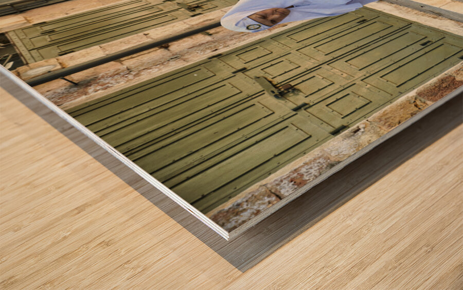 Jerusalem Israel. A nun in the streets of the old city Wood print