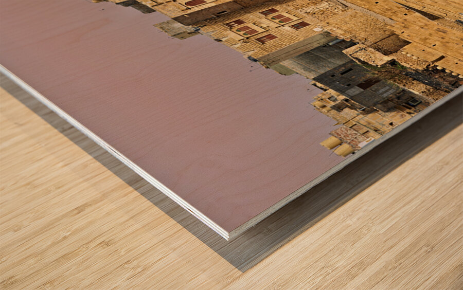 India Rajasthan jaisalmer. The walls at sunset Wood print