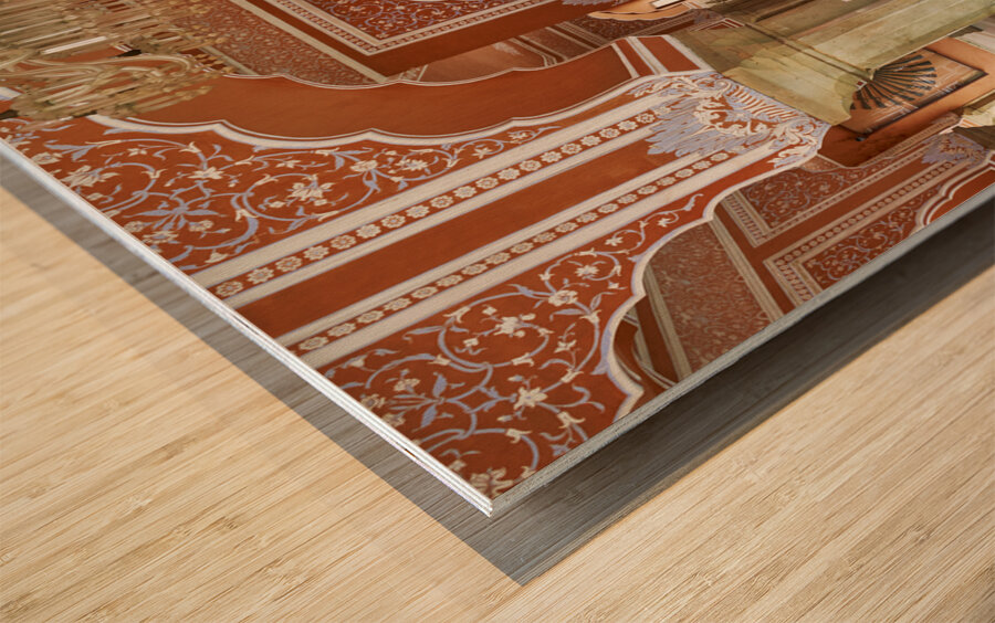 India Rajasthan Jaipur. City Palace Wood print