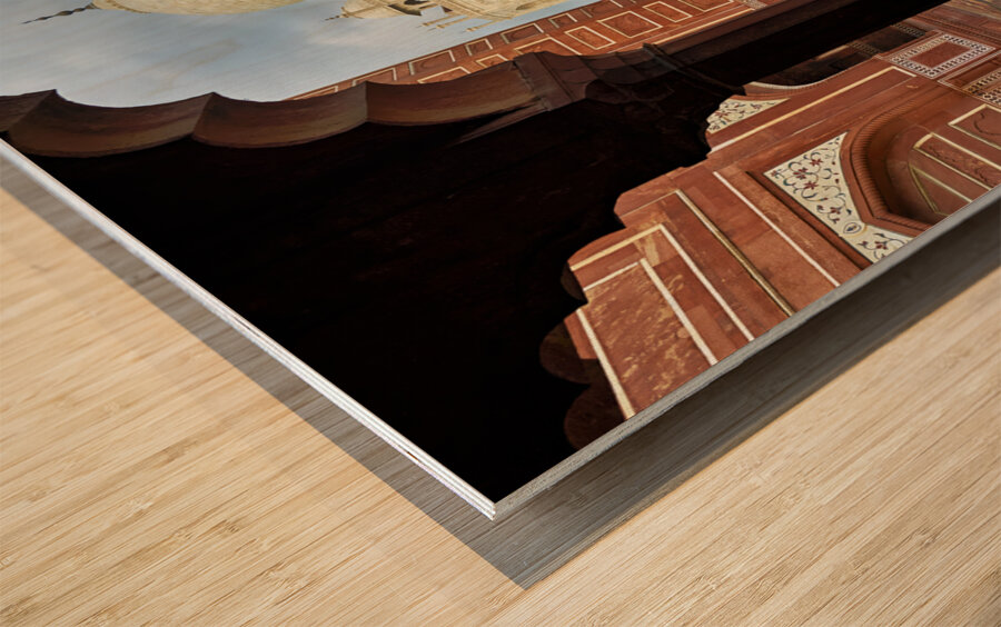 India Agra. The Taj Mahal Palace Wood print