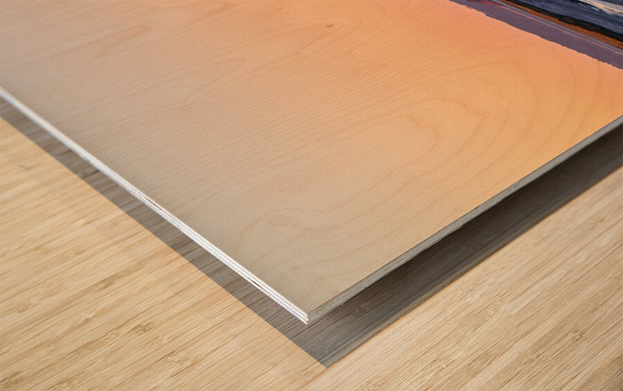 Mont Saint Michel Normandy France at dusk Wood print